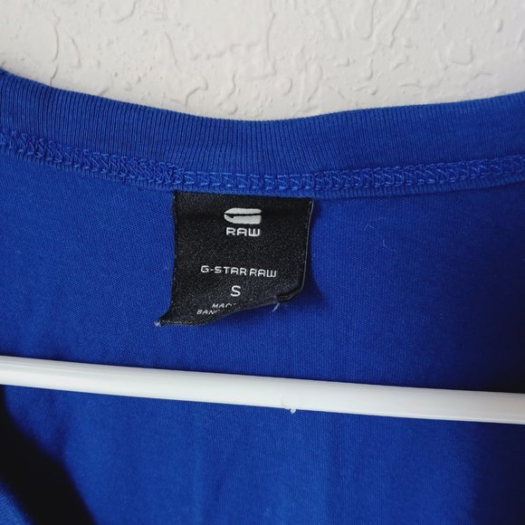 Gstar RAW blue tank top with red, white and blue, stars and stripes design in le - Picture 4 of 7